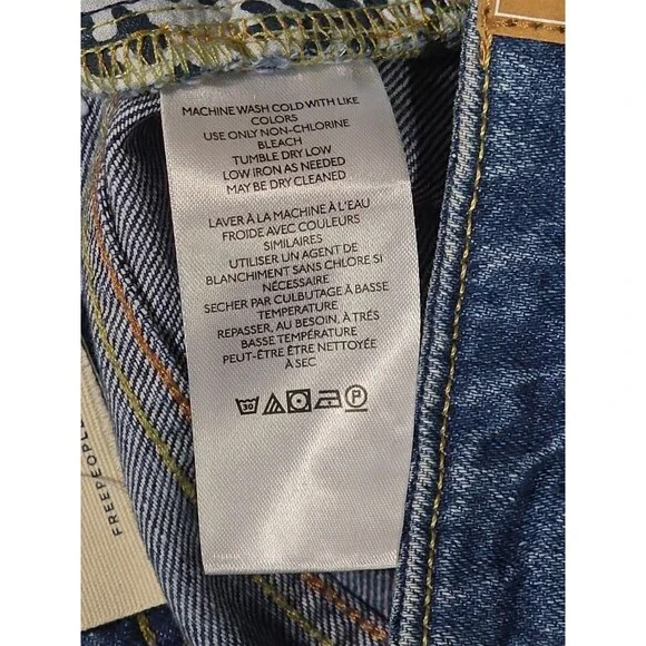 We the Free Free People Ava High Rise Boot Cut Denim Size 32 Relaxed Fit Flare - Picture 11 of 12